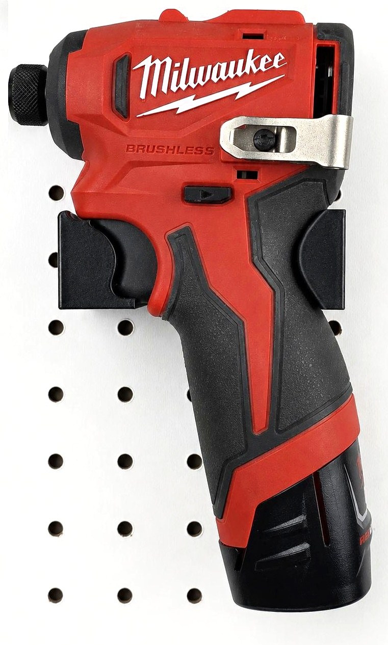 Pegboard Holder for Milwaukee M18/M12 Drills & Drivers